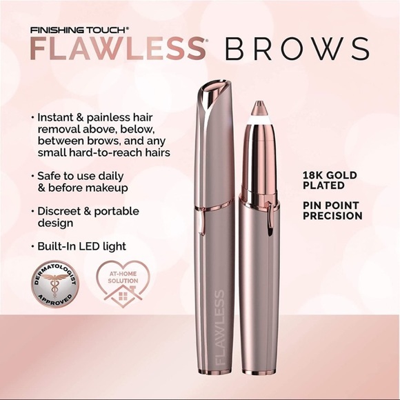 FINISHING TOUCH Flawless Brows Eyebrow Hair Remover - Pink NIB - Picture 3 of 8